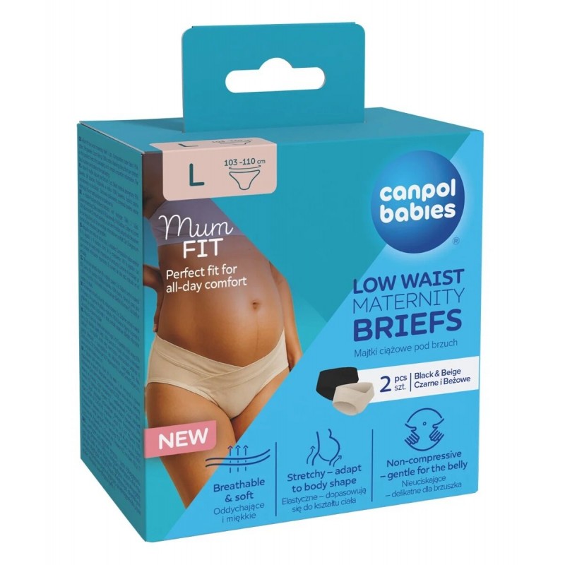 CANPOL 78/019 Mum fit majtki ciążowe pod brzuch rozmiar L 2 szt.