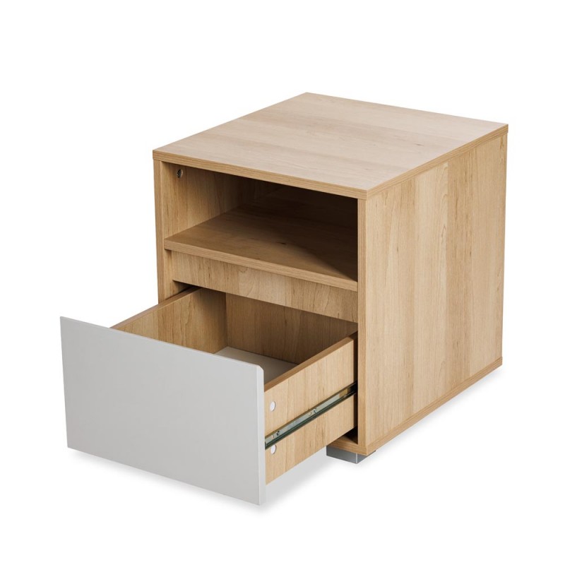 LITTLE SKY by KLUPŚ Stolik nocny DALIA buk-popiel