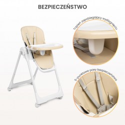 KRZESEŁKO DO KARMIENIA MEGALO BEIGE