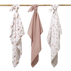 397/15 PIELUSZKI BAMBUSOWE 3SZT BRĄZOWE