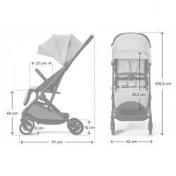 KINDERKRAFT Wózek spacerowy INDY 3 Urban Grey