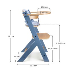 KINDERKRAFT Krzesełko do karmienia ENOCK Nordic Breeze z poduszką