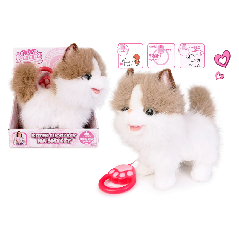 ARTYK 181818 Kot chodzący na smyczy NATALIA biało-rudy