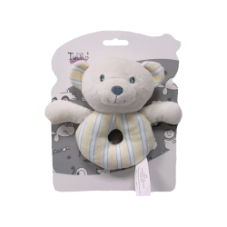 AXIOM 9555 Grzechotka Miś beżowy 14 cm