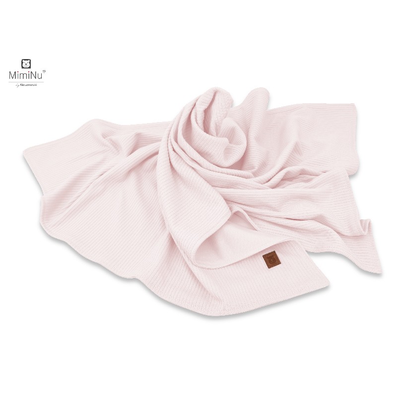 KIECZMERSKI Kocyk 75x100 cm MIMINU SOFT interlock bawełna 100% pudrowy róż