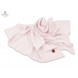 KIECZMERSKI Kocyk 75x100 cm MIMINU SOFT interlock bawełna 100% pudrowy róż