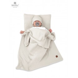 KIECZMERSKI Kocyk 75x100 cm MIMINU SOFT interlock bawełna 100% beż