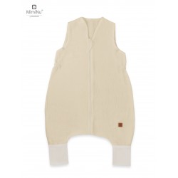 KIECZMERSKI Śpiworek do spania letni z nogawkami MUŚLIN S bawełna 100% 1-2,5 lat, 0,5-1TOG ciepły beż