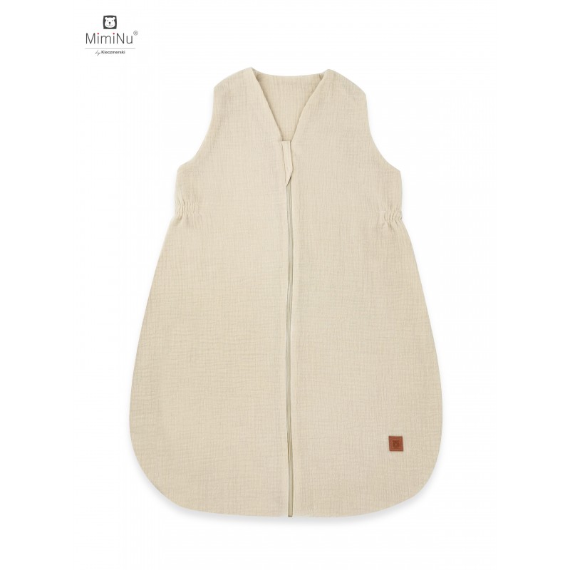 KIECZMERSKI Śpiworek letni AVI MUŚLIN bawełna 100% 3-12m, 0,5-1TOG ciepły beż