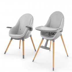 KINDERKRAFT Krzesełko do karmienia 2w1 FINI UP szary