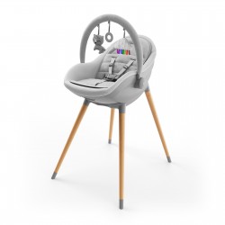 KINDERKRAFT Krzesełko do karmienia 2w1 FINI UP szary