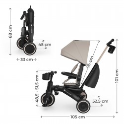 KINDERKRAFT Rowerek trójkołowy JAZZ 3 beige