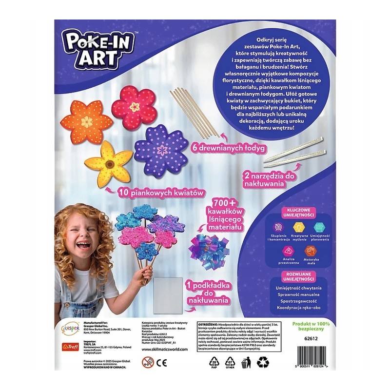 TREFL 62612 Skillmatics Poke-In Art Bukiet kwiatów
