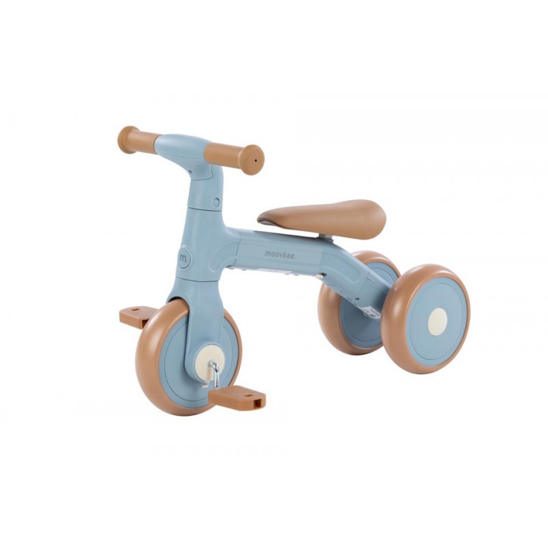 MOOVKEE TODI Rowerek trójkołowy biegowy z pedałami 3w1 sky blue