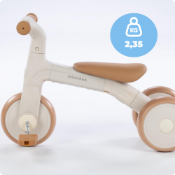 MOOVKEE TODI Rowerek trójkołowy biegowy z pedałami 3w1 warm sand