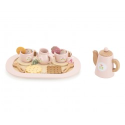 VIGA 44267 PolarB Drewniany zestaw do kawy i herbaty - pink
