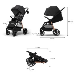 KINDERKRAFT Wózek spacerowy GRANDE 2 midnight black