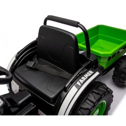 MILLY MALLY 5739 Pojazd na akumulator Traktor z przyczepą Farmer Green