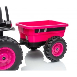 MILLY MALLY 6939 Pojazd na akumulator Traktor z przyczepą Farmer Pink