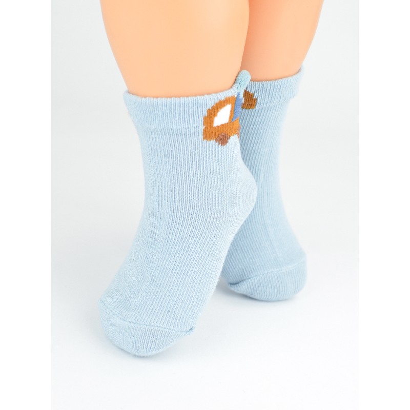 NOVITI SB174-B-01 Skarpety niemowlęce bawełniane autka mix 6-12m