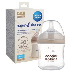 CANPOL 35/400 Butelka Natural Shape ze smoczkiem dwustrefowym 150ml