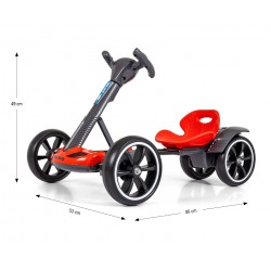 MILLY MALLY 6839 Pojazd na akumulator Gokart Bolt Red (akumulator 6)