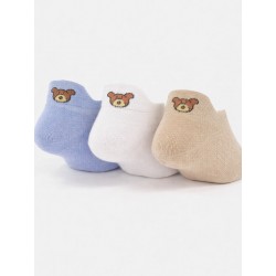 NOVITI ST079-B-01 Stopki bawełniane chłopięce z misiem 15/18