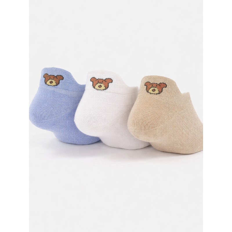 NOVITI ST079-B-01 Stopki bawełniane chłopięce z misiem 15/18