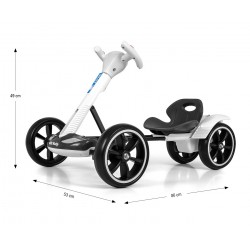 MILLY MALLY 6838 Pojazd na akumulator Gokart Bolt White (akumulator 6)