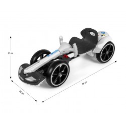 MILLY MALLY 6838 Pojazd na akumulator Gokart Bolt White (akumulator 6)