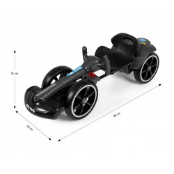 MILLY MALLY 6840 Pojazd na akumulator Gokart Bolt Black (akumulator 6)