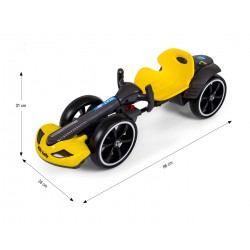 MILLY MALLY 6841 Pojazd na akumulator Gokart Bolt Yellow (akumulator 6)