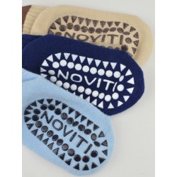 NOVITI ST078-B-01 Stopki bawełniane chłopięce gładkie z ABS 15/18