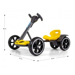 MILLY MALLY 6841 Pojazd na akumulator Gokart Bolt Yellow (akumulator 6)