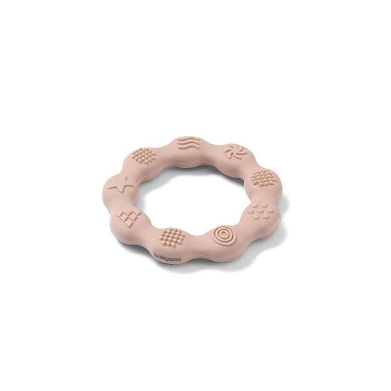 B.O.825/04 Gryzak silikonowy RING beżowy
