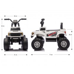 MILLY MALLY 6956 Pojazd na akumulator Ford F-150 Raptor White