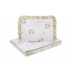 KOMPLET DO ŁÓŻECZKA BAWEŁNA UNICORN BEIGE 75X95 25X35