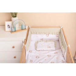 KOMPLET DO ŁÓŻECZKA BAWEŁNA UNICORN BEIGE 75X95 25X35