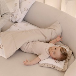 KOMPLET DO ŁÓŻECZKA BAWEŁNA UNICORN BEIGE 75X95 25X35