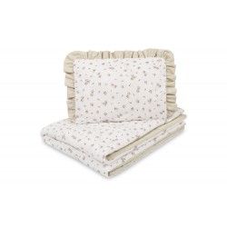 KOMPLET DO ŁÓŻECZKA BAWEŁNA ROSE BEIGE 75X95 25X35