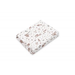 PRZEŚCIERADŁO DRUKOWANE BAWEŁNA FOREST BEIGE 60X120