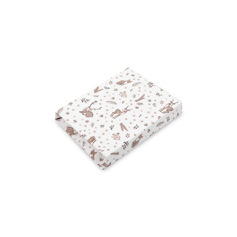 PRZEŚCIERADŁO DRUKOWANE BAWEŁNA FOREST BEIGE 60X120