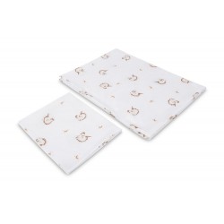 KOMPLET POŚCIELI 2 EL. BAWEŁNA UNICORN BEIGE 100X135