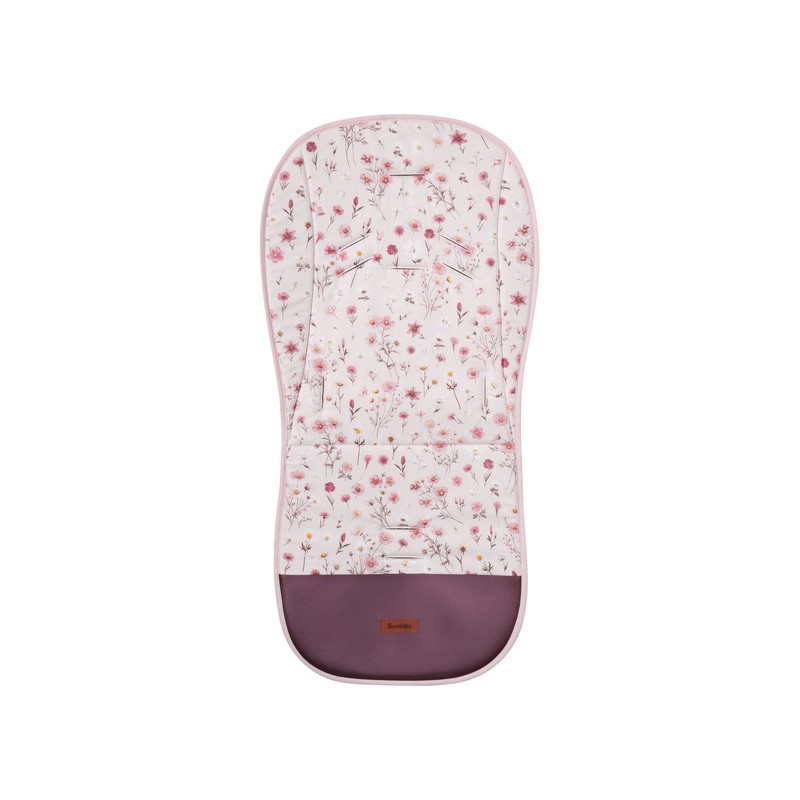 WKŁADKA DO WÓZKA VELVET BLOOM PINK