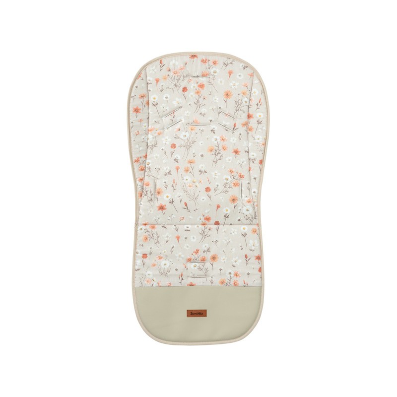 WKŁADKA DO WÓZKA VELVET BLOOM BEIGE