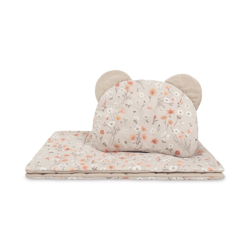 KOMPLET DO WÓZKA VELVET BLOOM BEIGE
