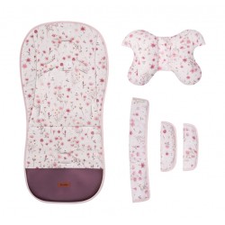 WKŁADKA DO WÓZKA DELUXE VELVET BLOOM PINK