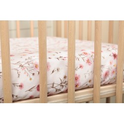 PRZEŚCIERADŁO DRUKOWANE BAWEŁNA BLOOM PINK 60X120