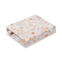 PRZEŚCIERADŁO DRUKOWANE BAWEŁNA BLOOM BEIGE 60X120