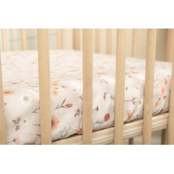 PRZEŚCIERADŁO DRUKOWANE BAWEŁNA BLOOM BEIGE 60X120